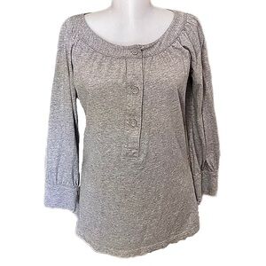 Vintage Banana Republic Artist Painters Grey Blouse and Button Details